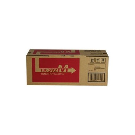 Cartucho de Toner Kyocera TK-592M Magenta Original para 5,000 páginas.
