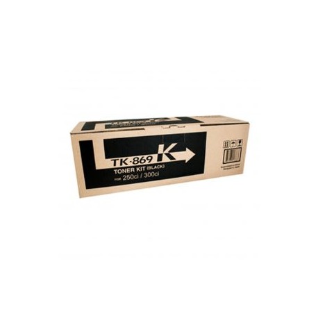 Cartucho de Toner Kyocera TK-869BK Negro Original para 20,000 páginas.