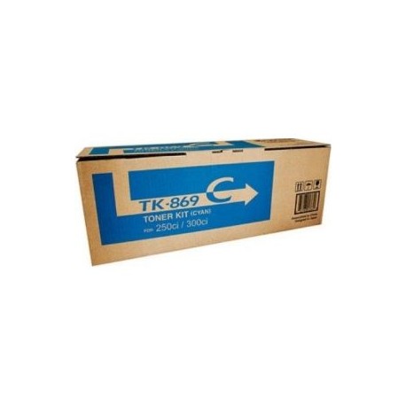 Cartucho de Toner Kyocera TK-869C Cyan Original para 12,000 páginas.