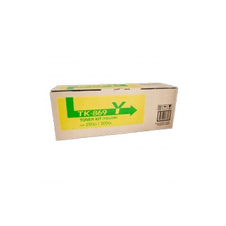 Cartucho de Toner Kyocera TK-869Y Amarillo Original para 12,000 páginas.
