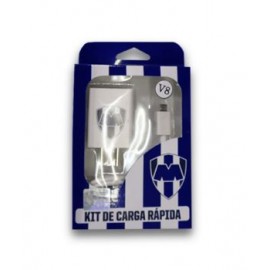 Kit de Carga Rápida Cargador de Pared y Cable Micro USB con logo de Rayados