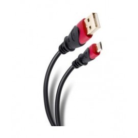 Cable Elite USB a Micro USB Reforzado con conectores dorados 1.8m marca Steren.