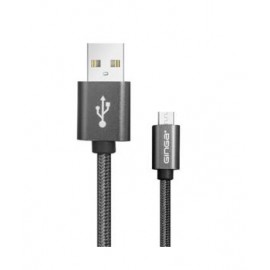 Cable micro USB Chrome metálico marca Ginga