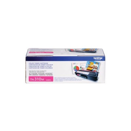 Cartucho de Toner Brother TN-310M Magenta Original para 1,500 páginas.