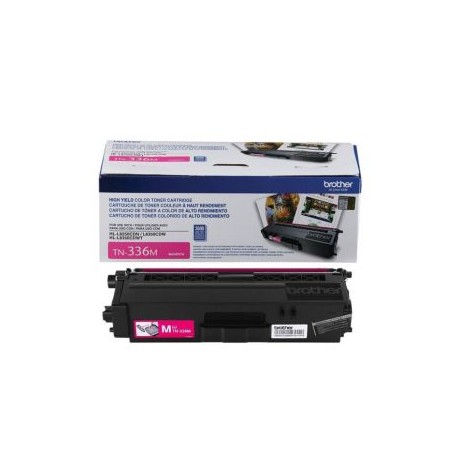Cartucho de Toner Brother TN-336M Magenta Original para 3,500 páginas.