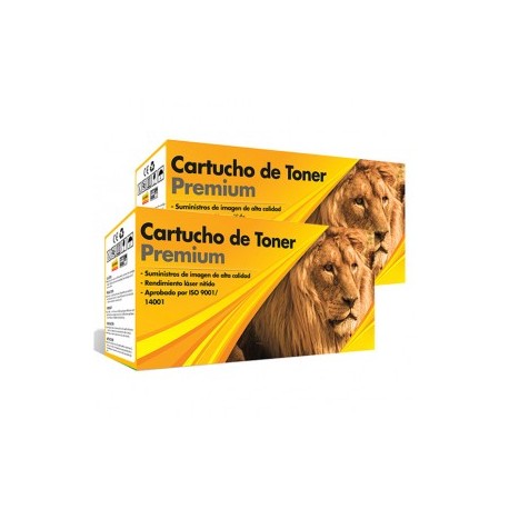 Black Pack de 2 Cartuchos de Toner 125A (CB540A) / 128A (CE320A) / 131A (CF210A) Negro Generación 2 Calidad Premium para 1,300 
