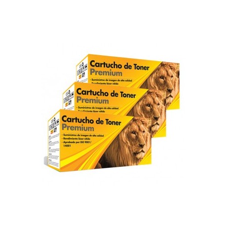 Tri Pack de Cartucho de Toner TN-210BK Negro Generación 2 Calidad Premium Para 2,200 páginas.