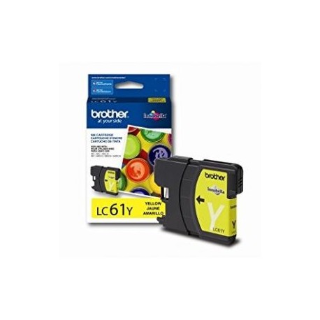 Cartucho de Tinta Brother LC61Y Amarillo Original para 350 páginas.