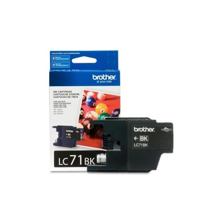 Cartucho de Tinta Brother LC71BK Negro Original para 300 páginas.